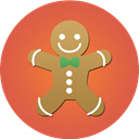 christmas, food, cake, cookies IndianRed icon