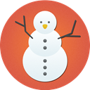 snowman, christmas, Snow IndianRed icon