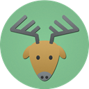 reindeer, christmas, rudolf, deer DarkSeaGreen icon