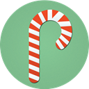 Candy, Cane, christmas DarkSeaGreen icon