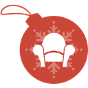 christmas, Readability, Ball IndianRed icon