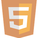 Logo, html, five, html5 DarkSalmon icon