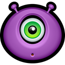 Emoticon, monsters, Alien, monster, Avatar, wow, Cyclops MediumOrchid icon