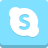 Skype, Messenger, Call LightSkyBlue icon
