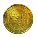 paypal, gold, coin DarkGoldenrod icon