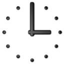 Clock, time Black icon