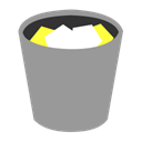 yellow, waste, Trash, paper, Full, recycle, rubbish, grey, Bin DarkGray icon
