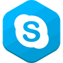 social network, Skype DeepSkyBlue icon
