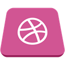 Dribble, social network, square PaleVioletRed icon