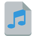 File, sound Silver icon