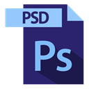 file format, Psd, extention, psd extention MidnightBlue icon