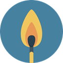 match, fire, Flame SteelBlue icon