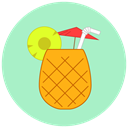 pineapple, food, Fruit, summer, Beach PowderBlue icon