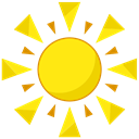 summer, sun, Beach Gold icon