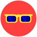 Beach, sunglasses, hot, summer, sun Tomato icon