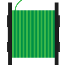 spool, 3d print, filament, green LimeGreen icon