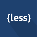 front-end, preprocesor, less, web, Blue, long shadow DarkSlateGray icon
