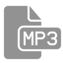 File, mp3, document LightSlateGray icon