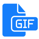 Gif, File, document DodgerBlue icon
