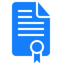 Certificate, document DodgerBlue icon
