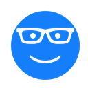 Glasses, Face DodgerBlue icon