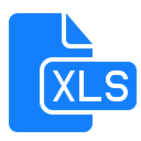 document, File, xls DodgerBlue icon