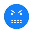 Teeth, Face, Angry DodgerBlue icon