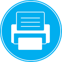 Fax, printer DeepSkyBlue icon