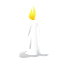 White, halloween, Candle, scary Black icon