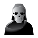 death, Reaper, scary, skull, halloween Black icon