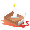 scary, Candle, Book, halloween Black icon