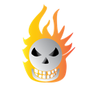 Bone, scary, Burning, halloween Black icon