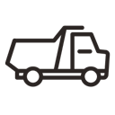 Automobile, transport, dump truck, hauler, transportation, Tipper, truck, Car, vehicle, cargo Black icon