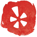 Yelp, review, Restaurant, network, Social Crimson icon