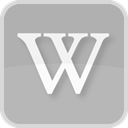 Logo, wikipedia, Wiki, writing DarkGray icon