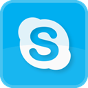 talk, Skype, square, Social, speak, social media DeepSkyBlue icon