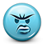 smiley, Angry, Emoticon, smiley face, Emoji, dissapointed SkyBlue icon