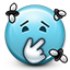 smelly, stinky, smiley, fly, Emoticon, smiley face, poop SkyBlue icon