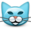 Cat, kitty, smiley, smiley face, Emoticon SkyBlue icon
