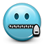 secret, smiley, mouth closed, Emoticon, smiley face SkyBlue icon