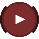 Social, Browse, youtube, video, Buffer SaddleBrown icon
