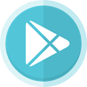 App store, google play logo, play, google, Android store MediumTurquoise icon