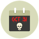 october 31, Calendar, halloween LightGray icon