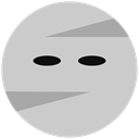 halloween, mummy LightGray icon
