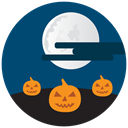 halloween, night, pumpkins MidnightBlue icon