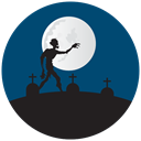 Grave yard, halloween, graves, zombie MidnightBlue icon
