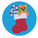 teddy, stocking, christmas, presents DodgerBlue icon