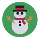 christmas, Cold, snowman, frozen, frosty SeaGreen icon