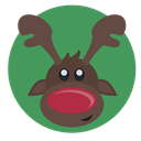 red nose, reindeer, christmas, rudolph SeaGreen icon
