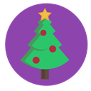 christmas, star, Tree, bauble, evergreen, decorated DarkOrchid icon